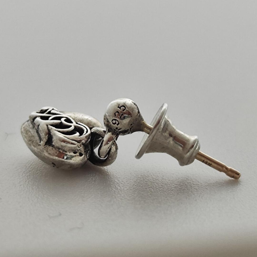 CHROME HEARTS クロムハーツ ハートドロップ イヤリング (ピアス)