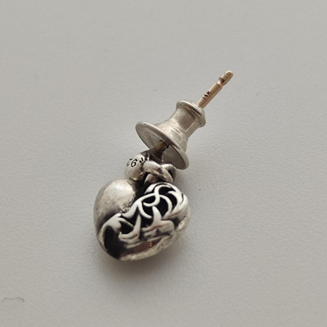 CHROME HEARTS クロムハーツ ハートドロップ イヤリング (ピアス)