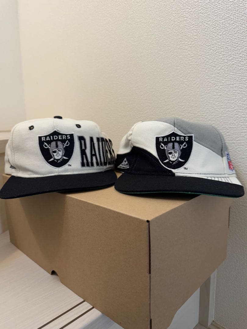 90's RAIDERS NFLキャップ 2点セット