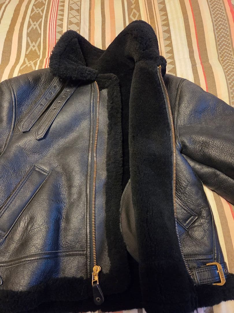 AVIREX B-3 42 フライトジャケット USA製　ムートン