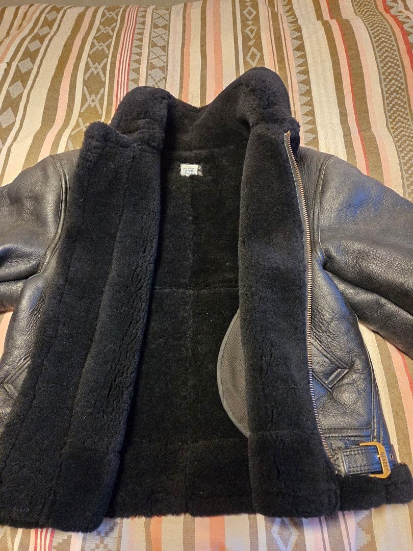 AVIREX B-3 42 フライトジャケット USA製　ムートン