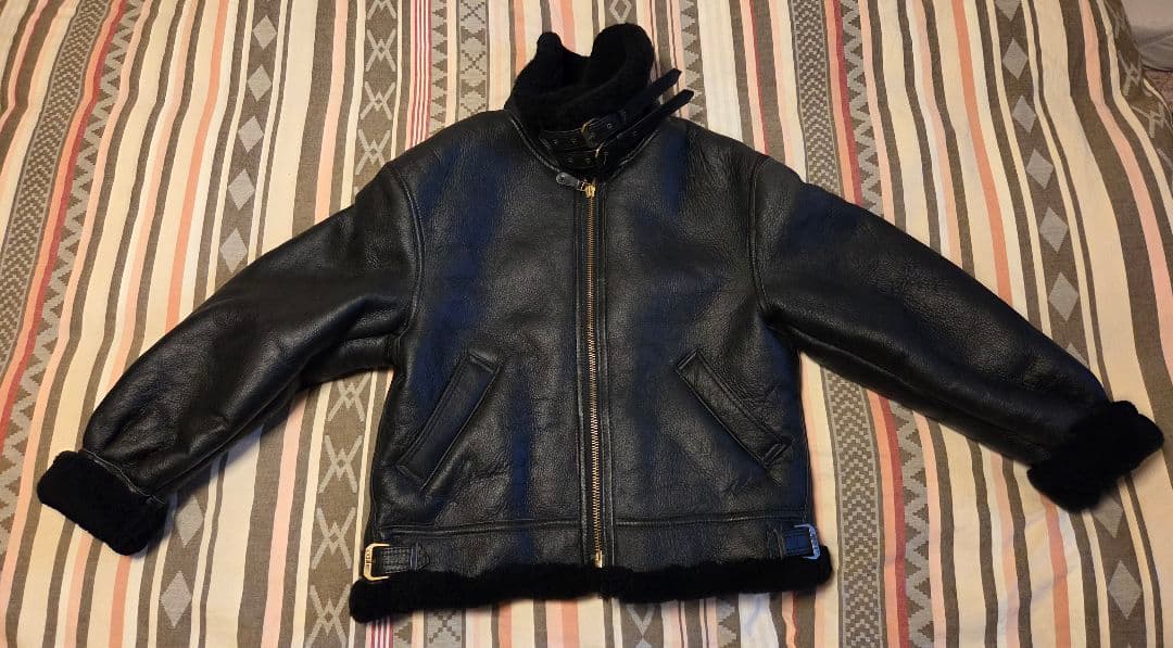 AVIREX B-3 42 フライトジャケット USA製　ムートン