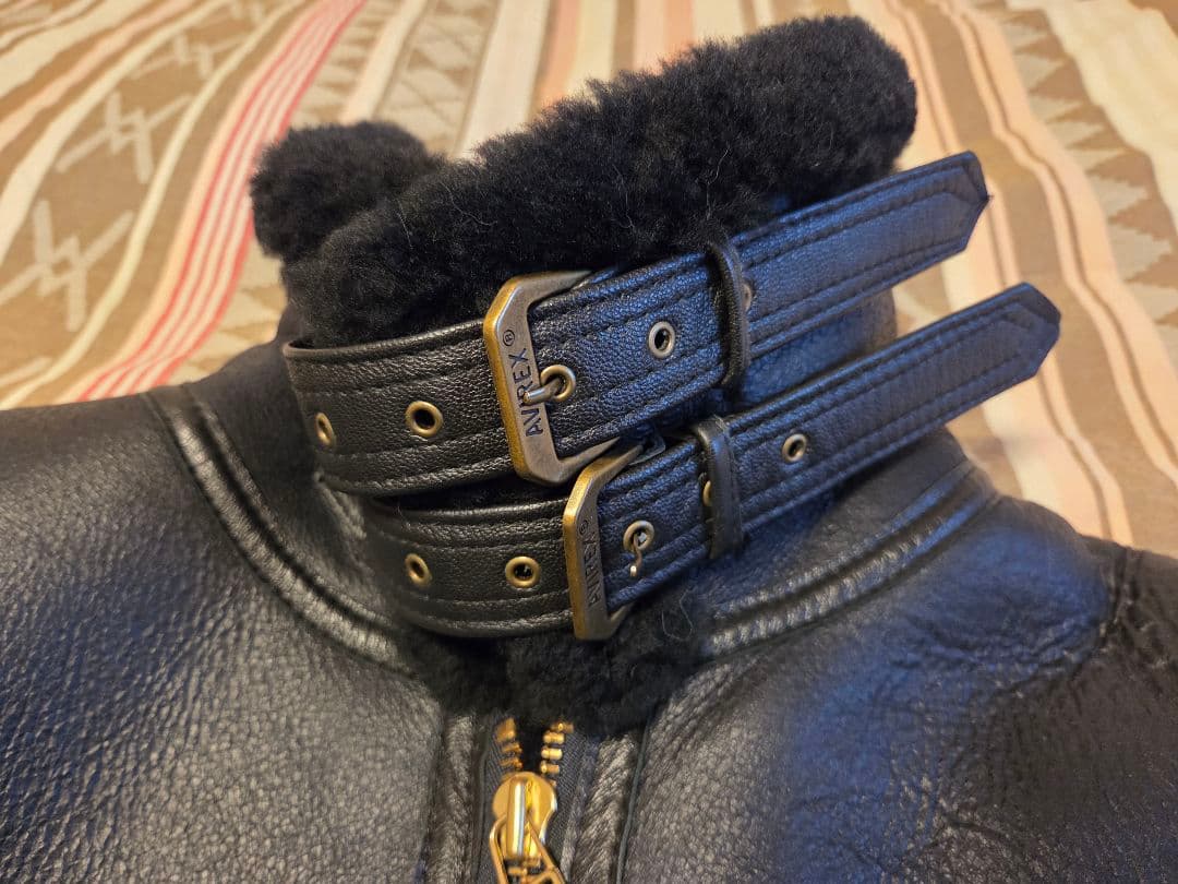 AVIREX B-3 42 フライトジャケット USA製　ムートン