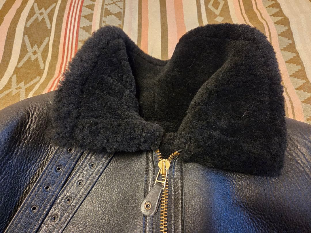 AVIREX B-3 42 フライトジャケット USA製　ムートン