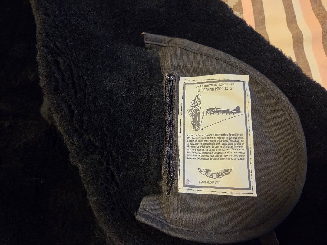 AVIREX B-3 42 フライトジャケット USA製　ムートン