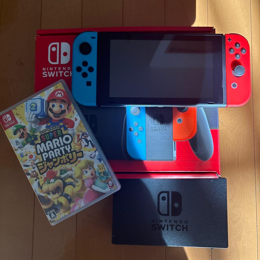Nintendo Switch 青/赤 本体 スーパーマリオパーティ付き