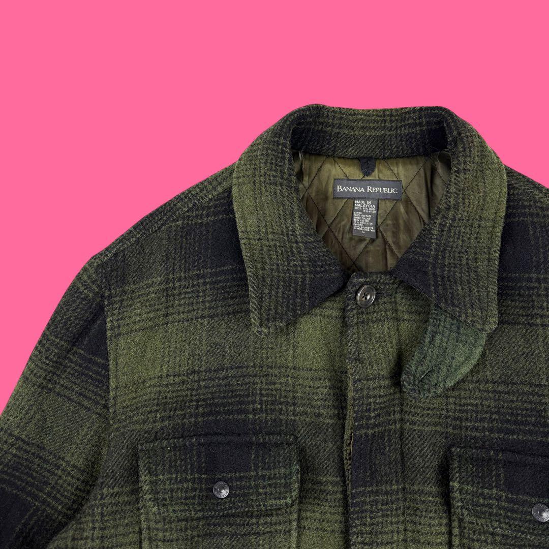 90s〜00s Banana Republic ウール マッキーノコート L