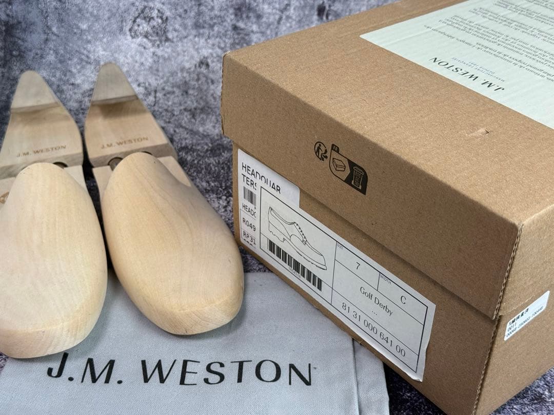 付属品完備　J.M.WESTON　#641　ゴルフ　7C　ブラック　31ラスト