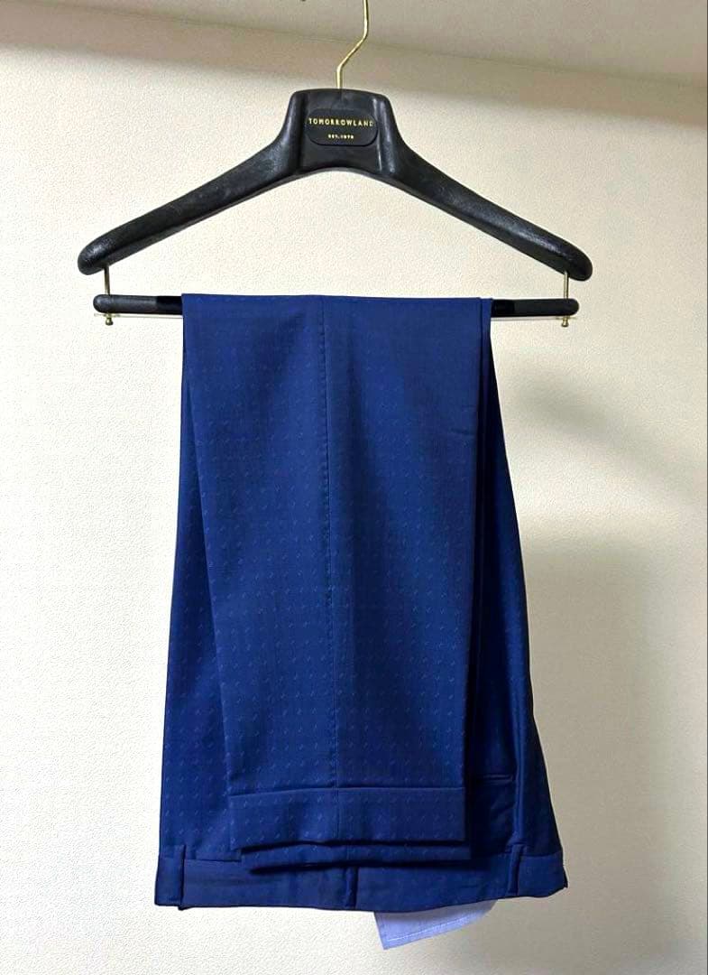 トゥモローランド・イタリア・カノニコ製オーダースーツ・ドビー柄 ネイビー