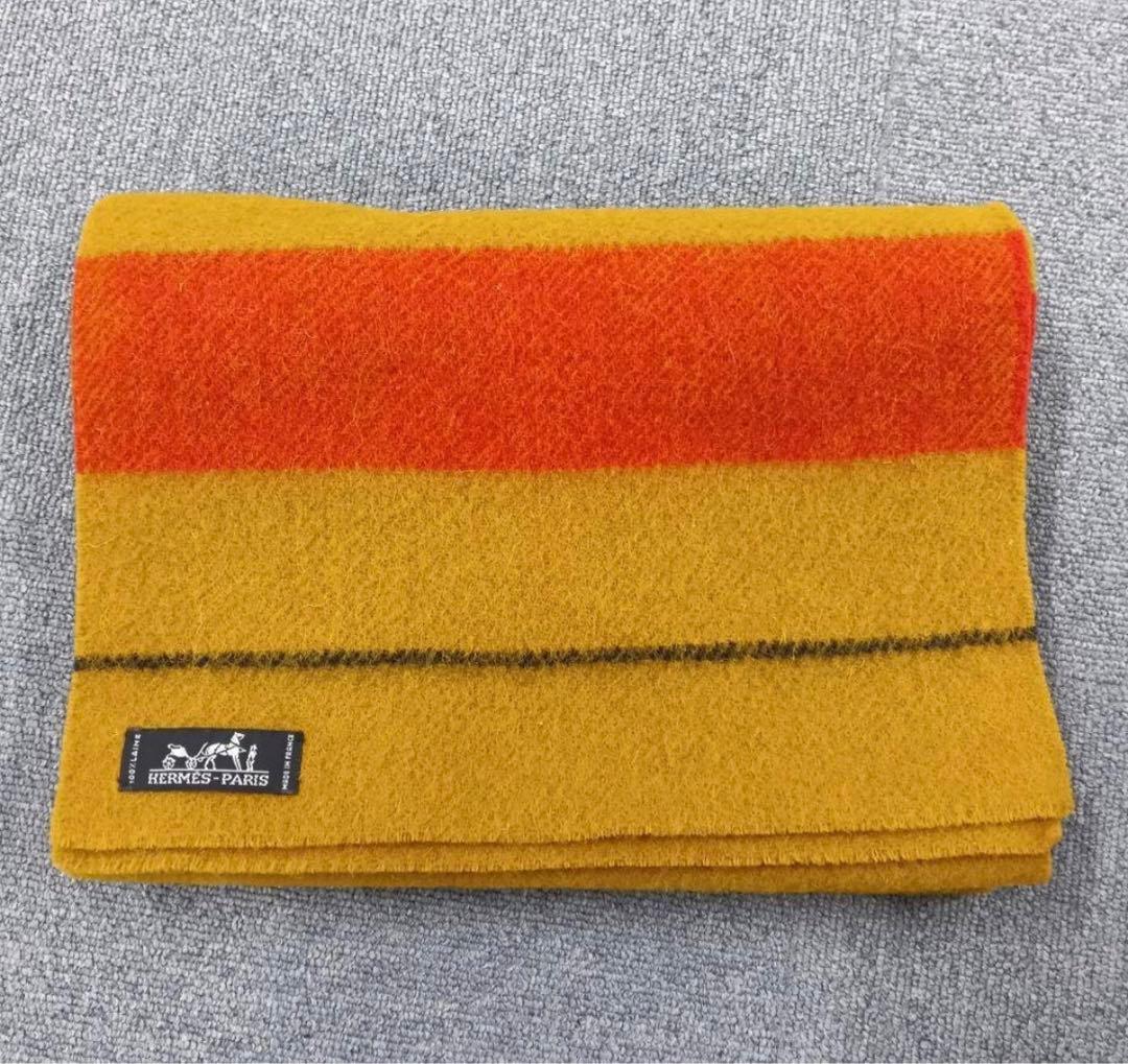 HERMES マフラーオレンジ