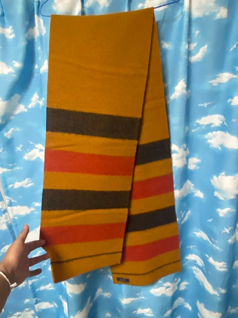 HERMES マフラーオレンジ