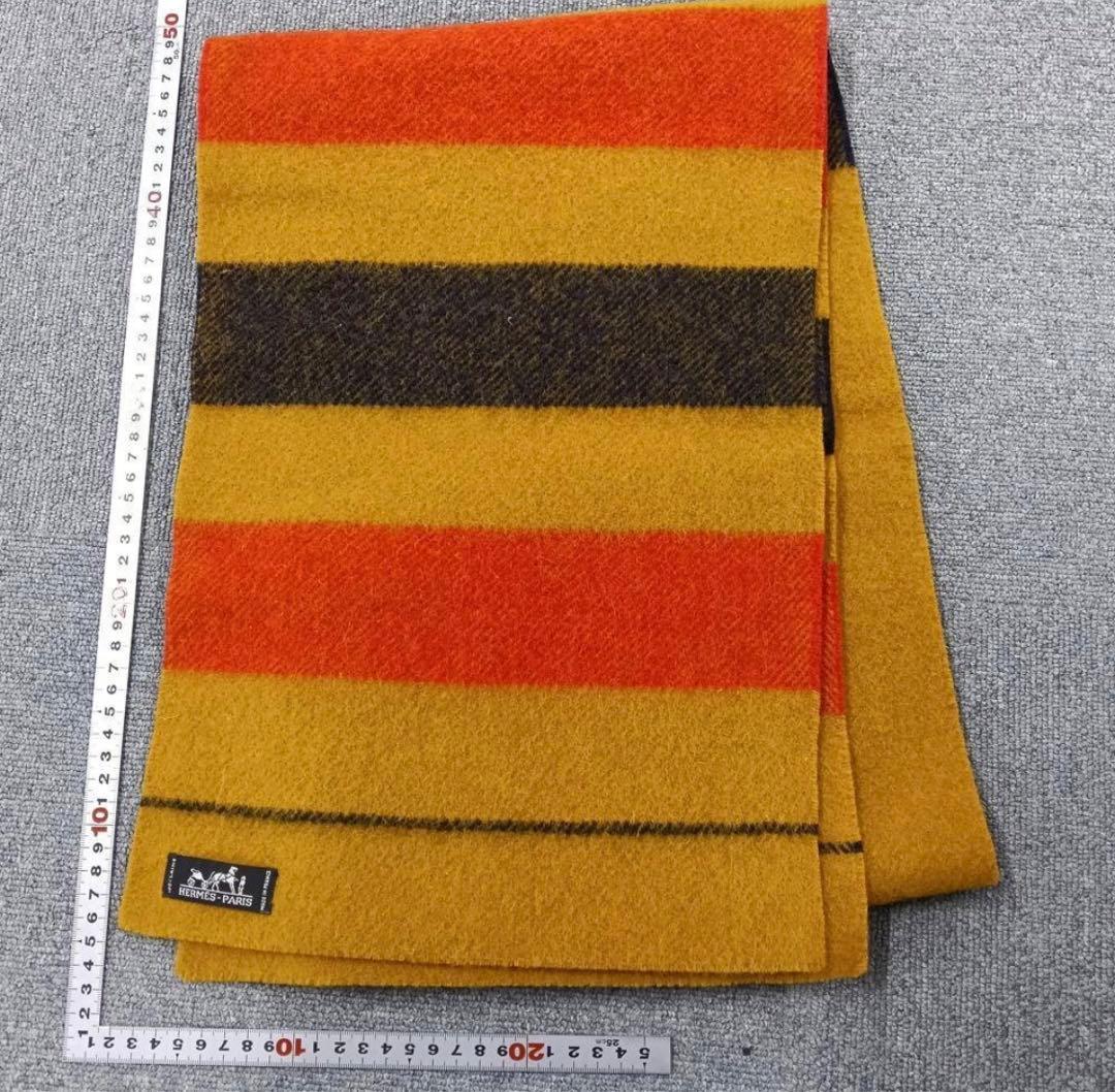 HERMES マフラーオレンジ