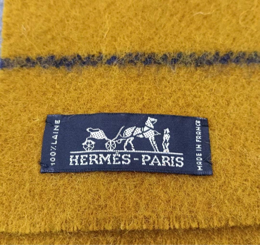 HERMES マフラーオレンジ