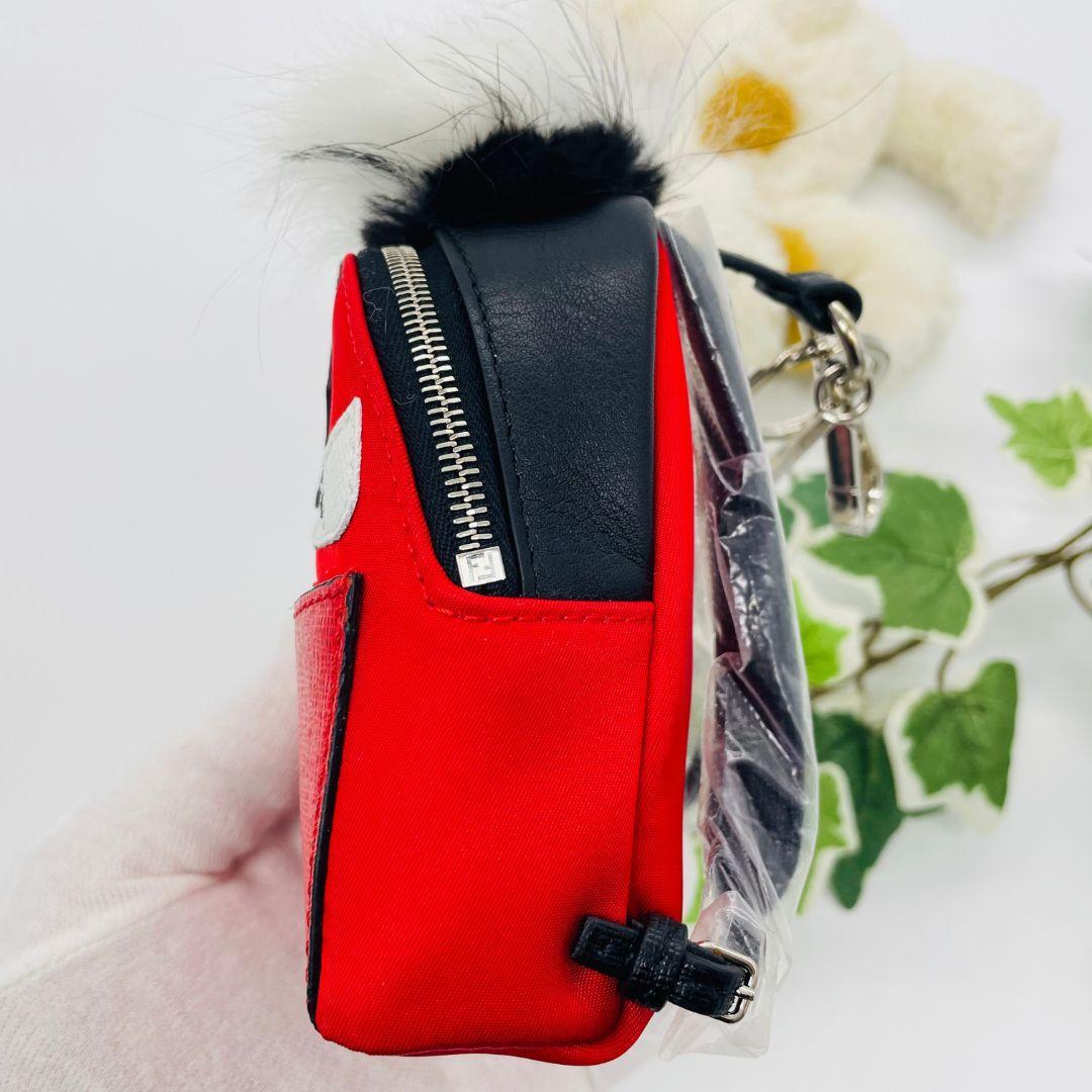FENDI フェンディ モンスター　バグズ　リュック チャーム レッド レザー