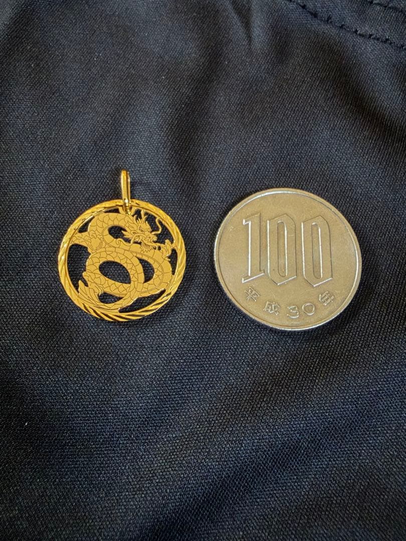 Au999 K24 ドラゴン　ペンダントトップ