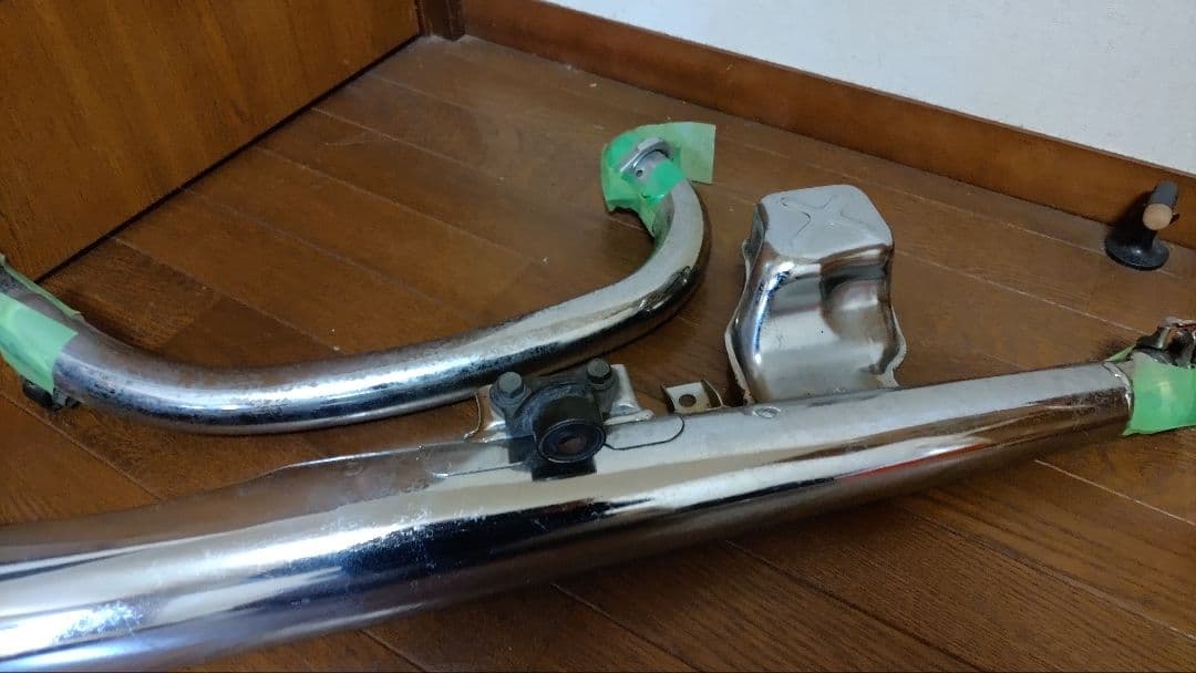 【値下げ】SR400/SR500 純正ノーマルマフラー エキパイ付 ブラケット付