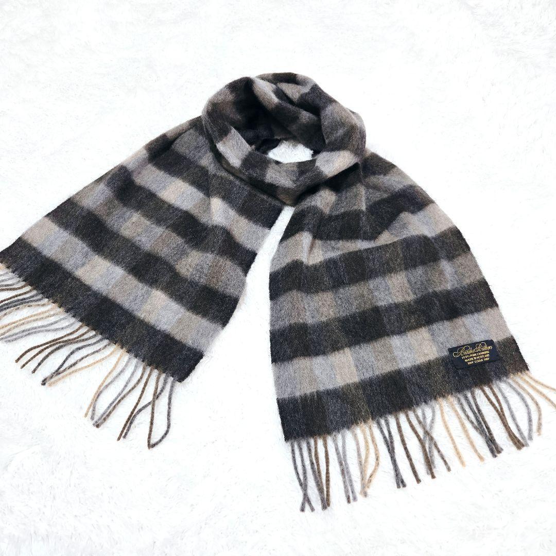 美品 Brooks Brothers 英国製 カシミヤ マフラー チェック 高級