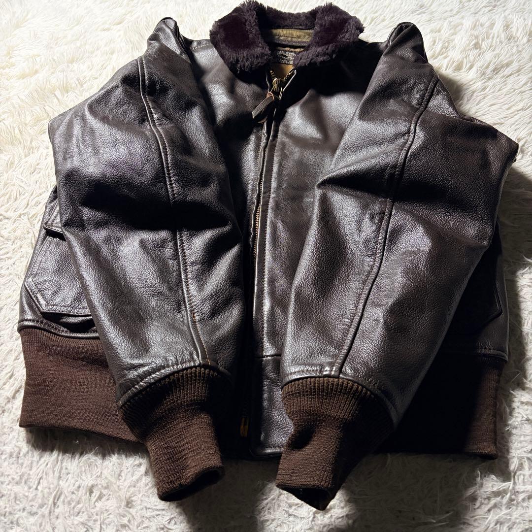 【雰囲気抜群】BRILL BROS フライトジャケット　 G-1 本革　44