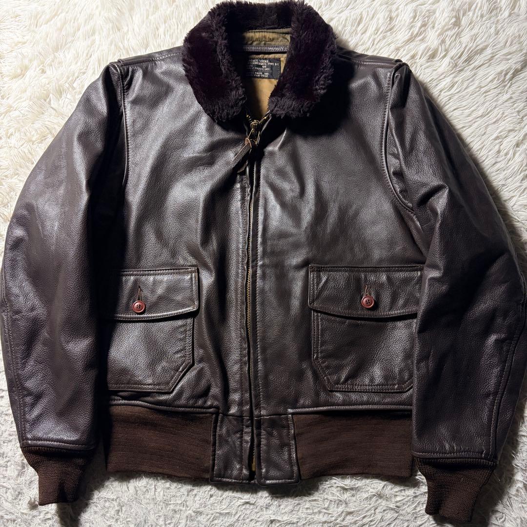 【雰囲気抜群】BRILL BROS フライトジャケット　 G-1 本革　44