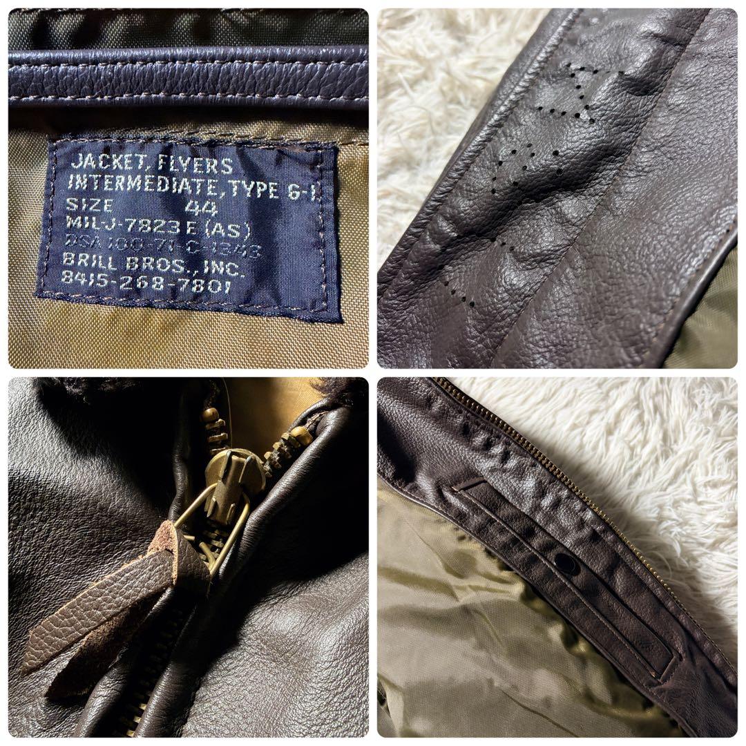 【雰囲気抜群】BRILL BROS フライトジャケット　 G-1 本革　44