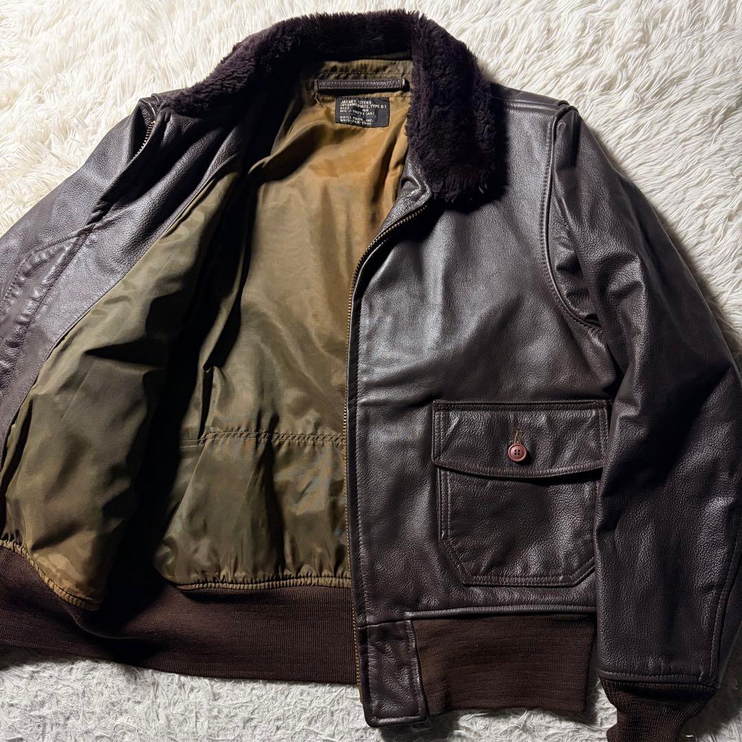 【雰囲気抜群】BRILL BROS フライトジャケット　 G-1 本革　44