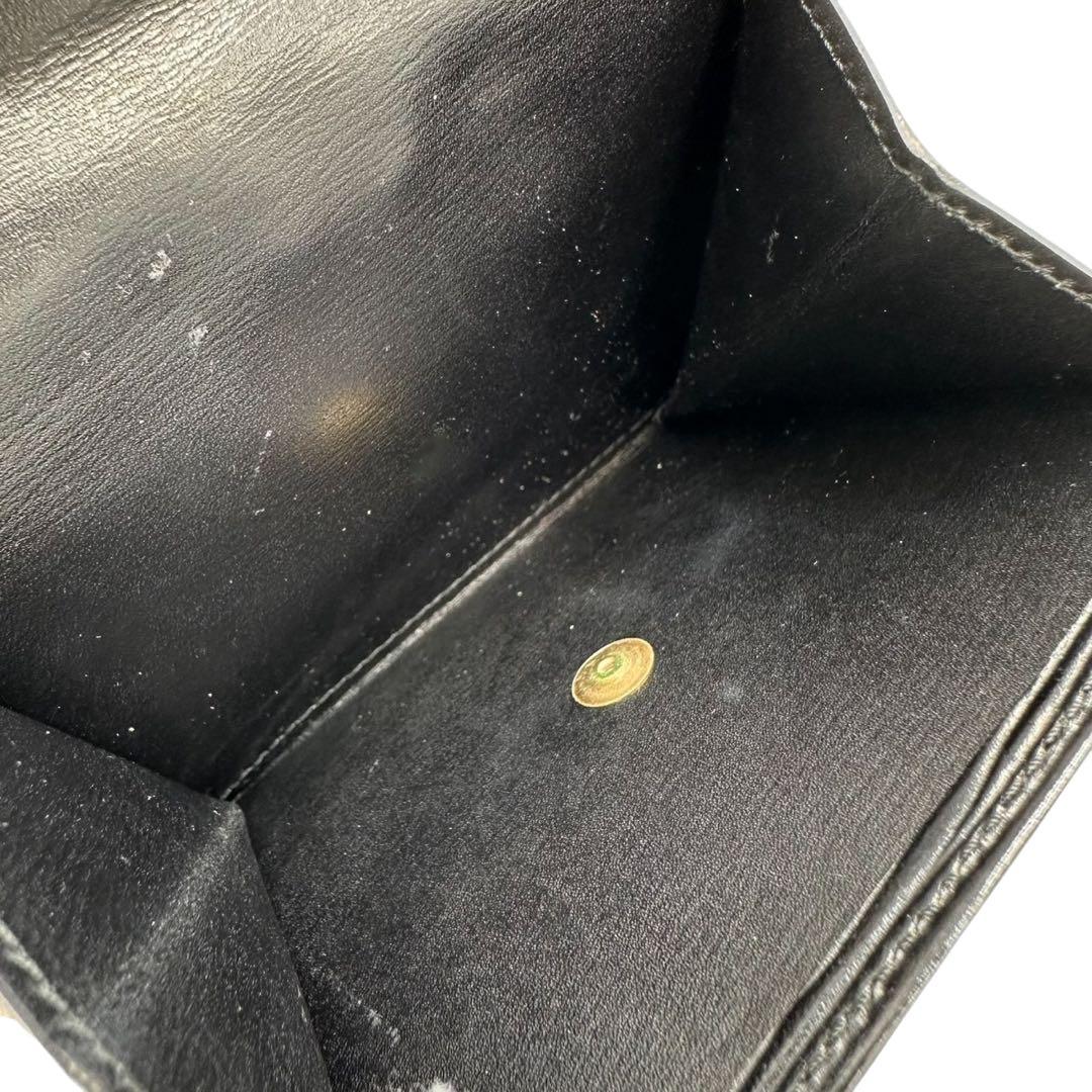 【極美品】ルイヴィトン Wホック財布 エピ ブラック 3つ折り MI0984