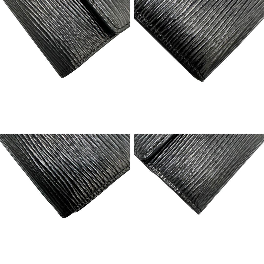 【極美品】ルイヴィトン Wホック財布 エピ ブラック 3つ折り MI0984