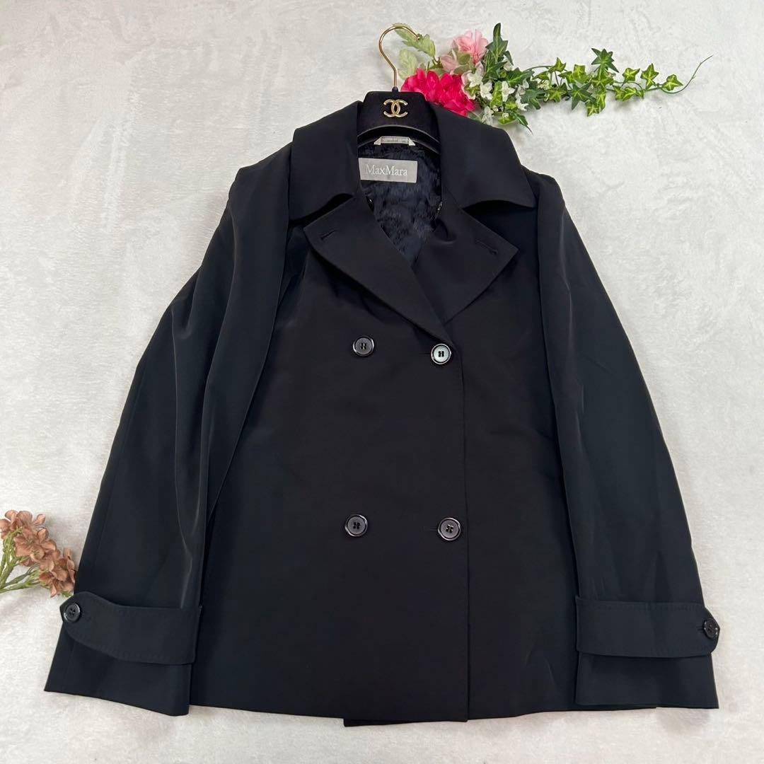 J434 M 40 マックスマーラ ショート丈 トレンチコート レディース