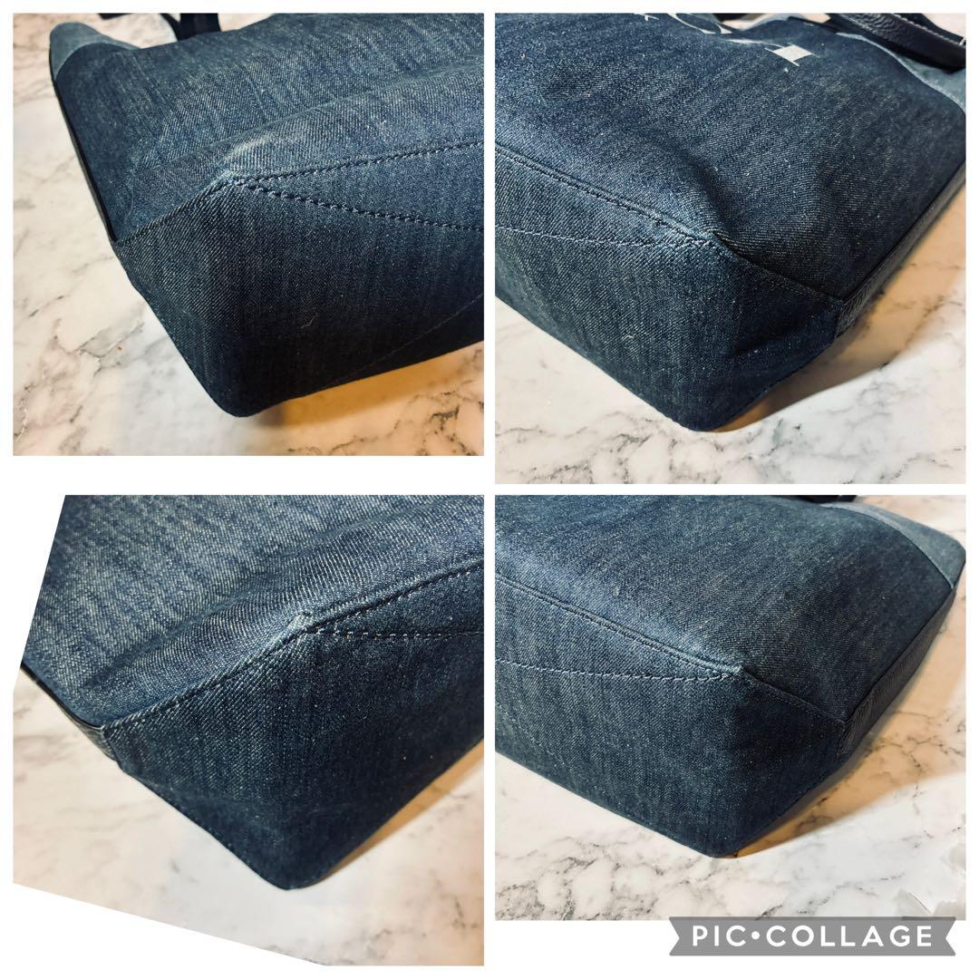 バッグ COACH tote bag denim shoulder bag 91131