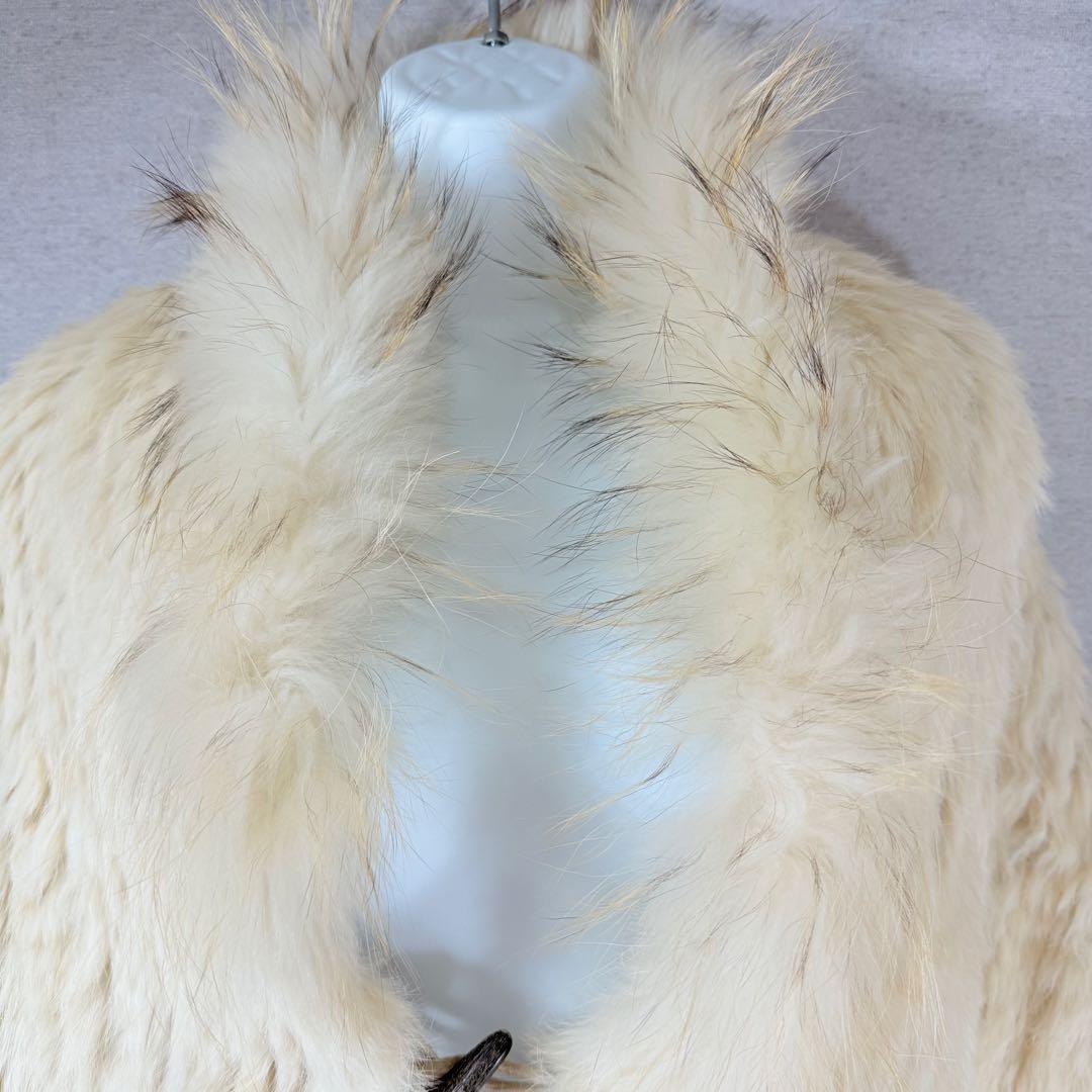 希少　ゴア　y2k 高級　ラビット　ラクーン　リアルファー　ポンチョ　ストール