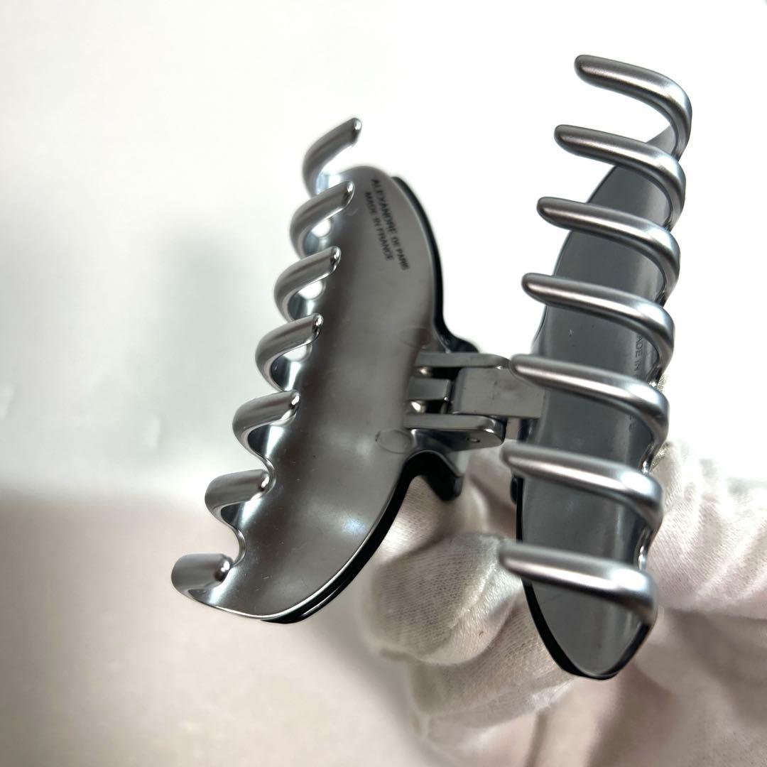 美品 アレクサンドルドゥパリ ヘアクリップ M スワロフスキー シルバー