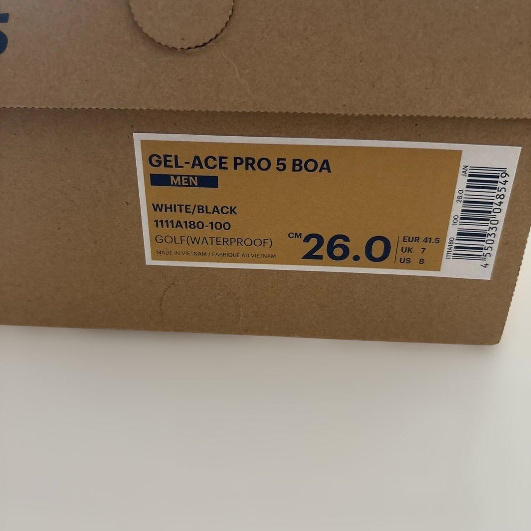 asics ゴルフシューズ ホワイト　GEL-ACE PRO 5