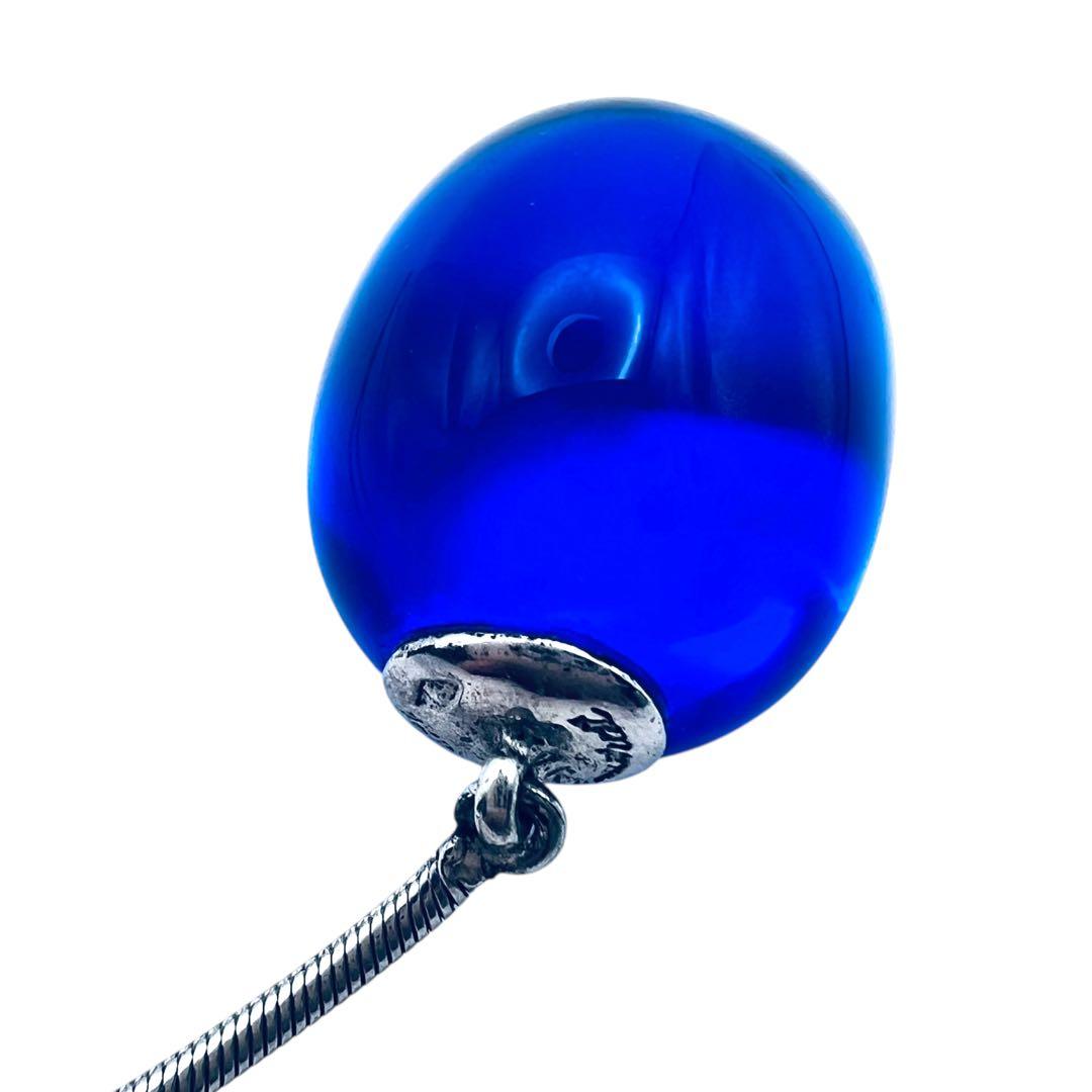 バカラ　タンタシオン　ブルー　クリスタル　シルバーネックレス　ペンダント