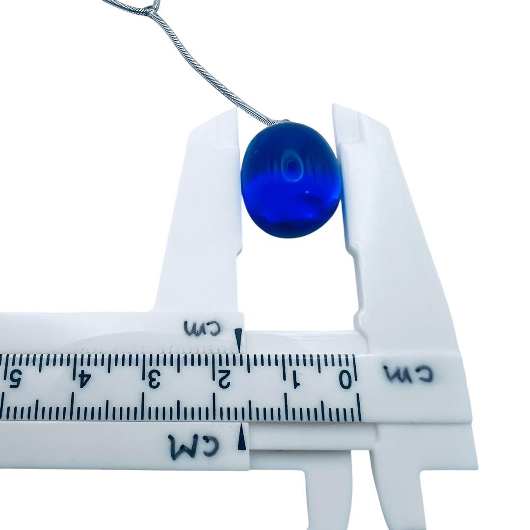 バカラ　タンタシオン　ブルー　クリスタル　シルバーネックレス　ペンダント