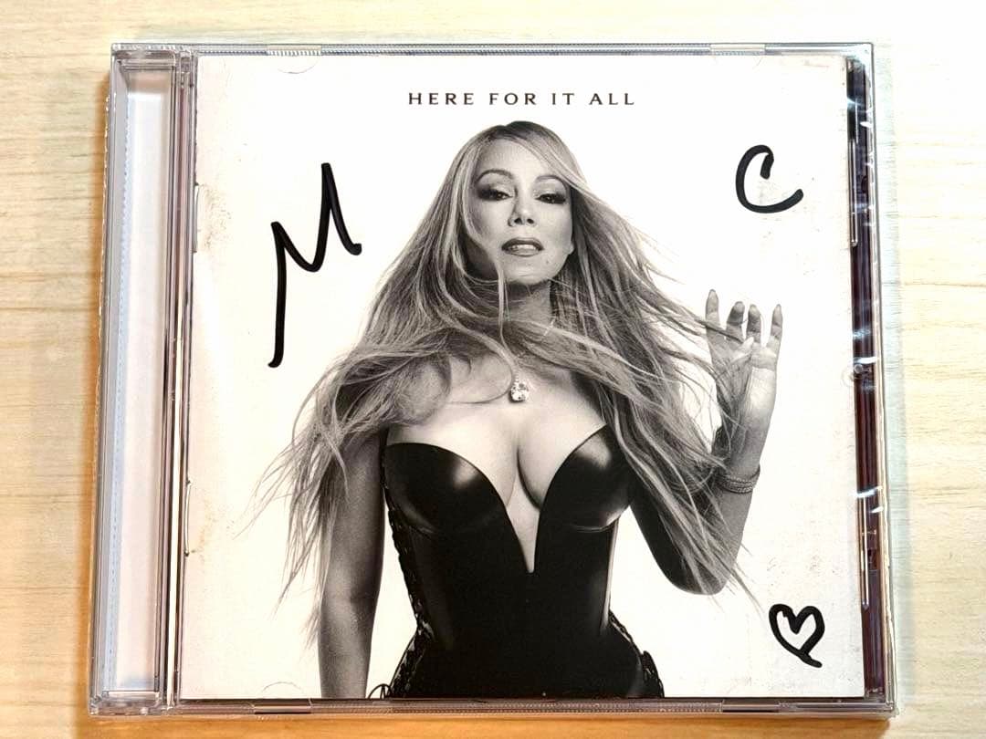 直筆サイン ハート入り マライアキャリー 「ヒア フォー イット オール」 CD