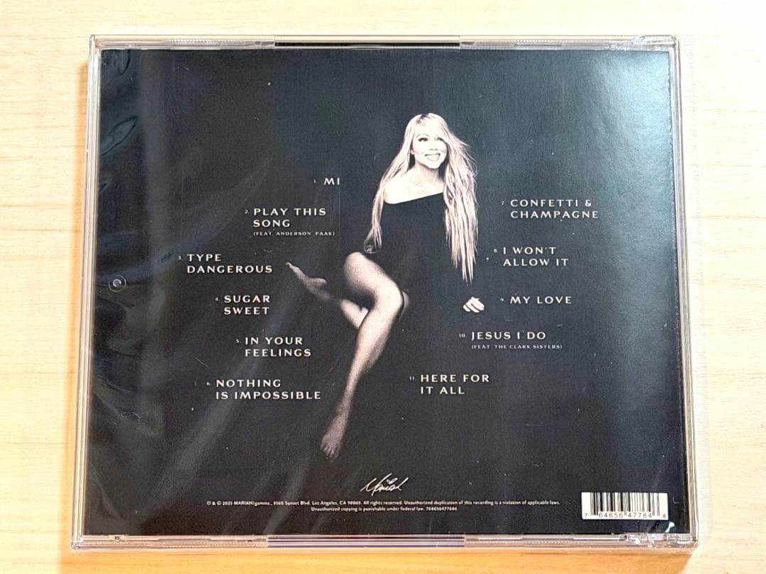 直筆サイン ハート入り マライアキャリー 「ヒア フォー イット オール」 CD