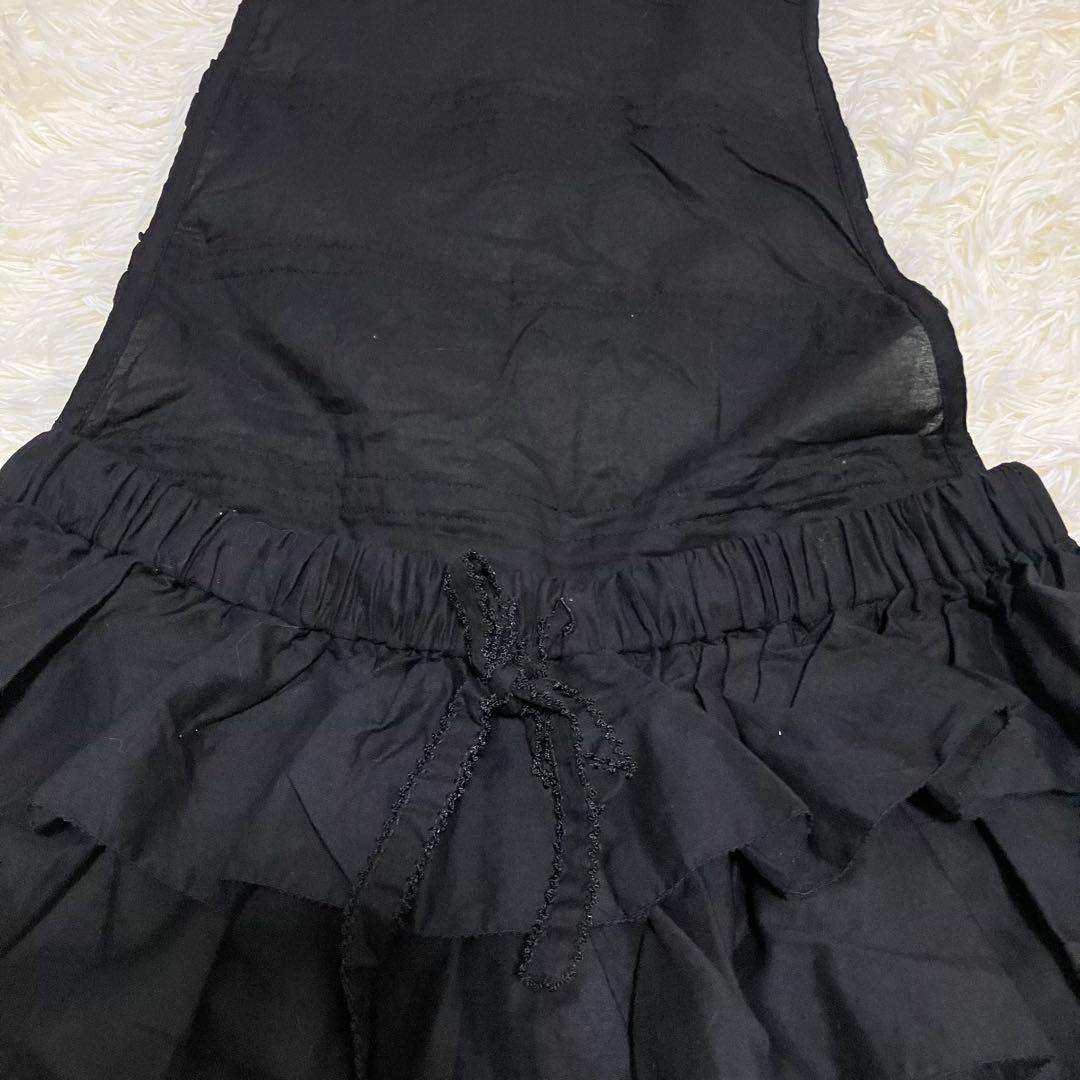 美品 ピンクハウス コットンローンエプロン風パンツ ピコフリル リボン