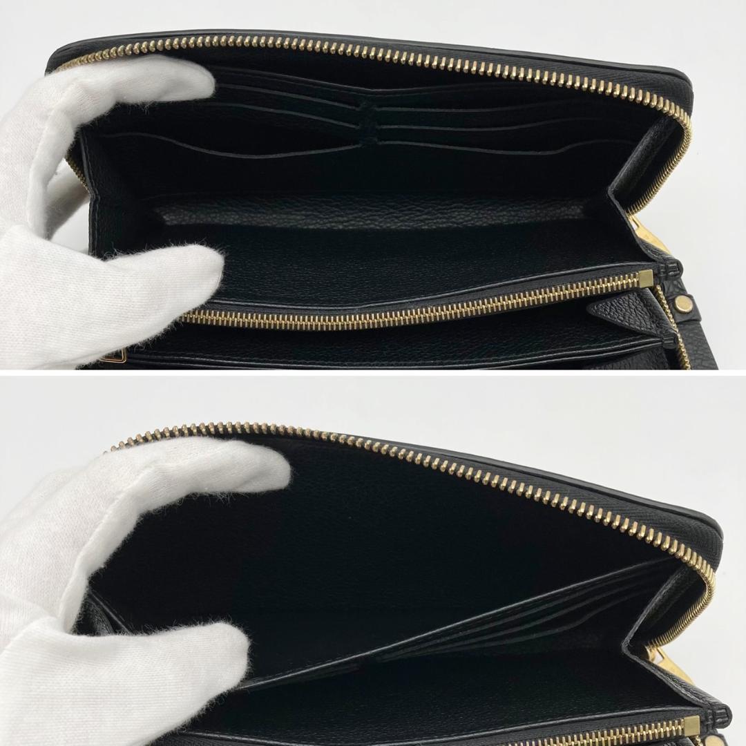 ルイヴィトン　アンプラント　バイカラー　ノワール　ジッピーウォレット　長財布