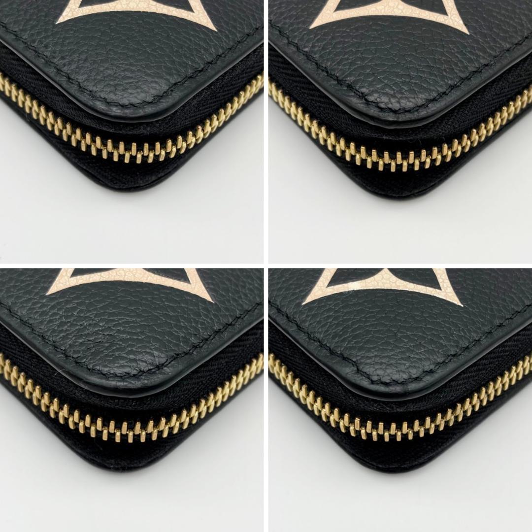 ルイヴィトン　アンプラント　バイカラー　ノワール　ジッピーウォレット　長財布