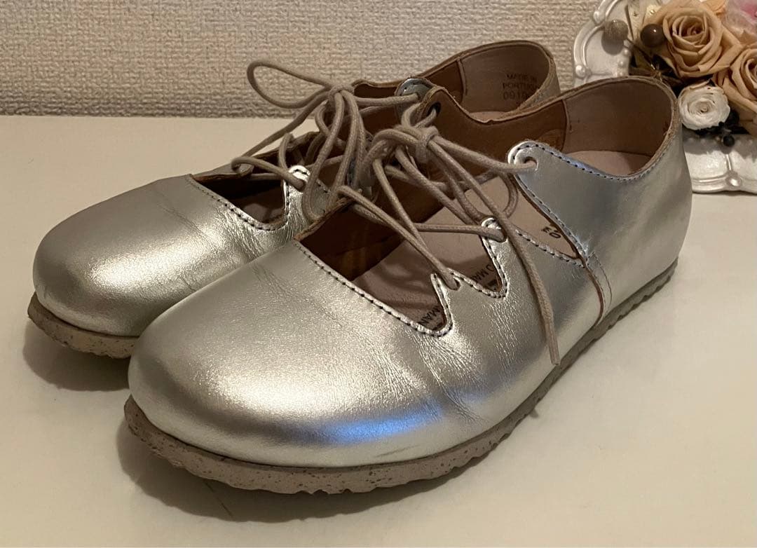 Birkenstock RYE 37 24㎝シルバー バレエシューズ