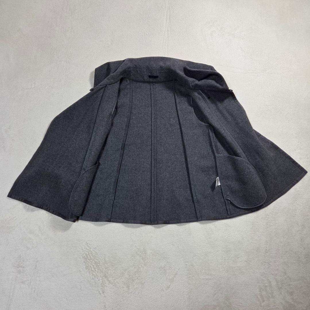 [美品]TO BE CHIC ウールポンチョコート ラビットファーポンポン