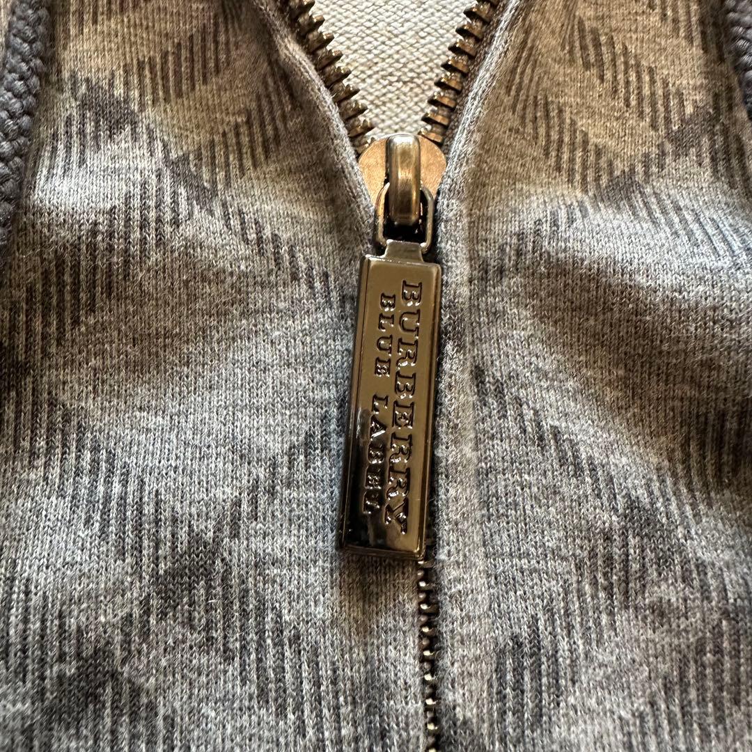 Burberry パーカー グレー チェック ロゴ