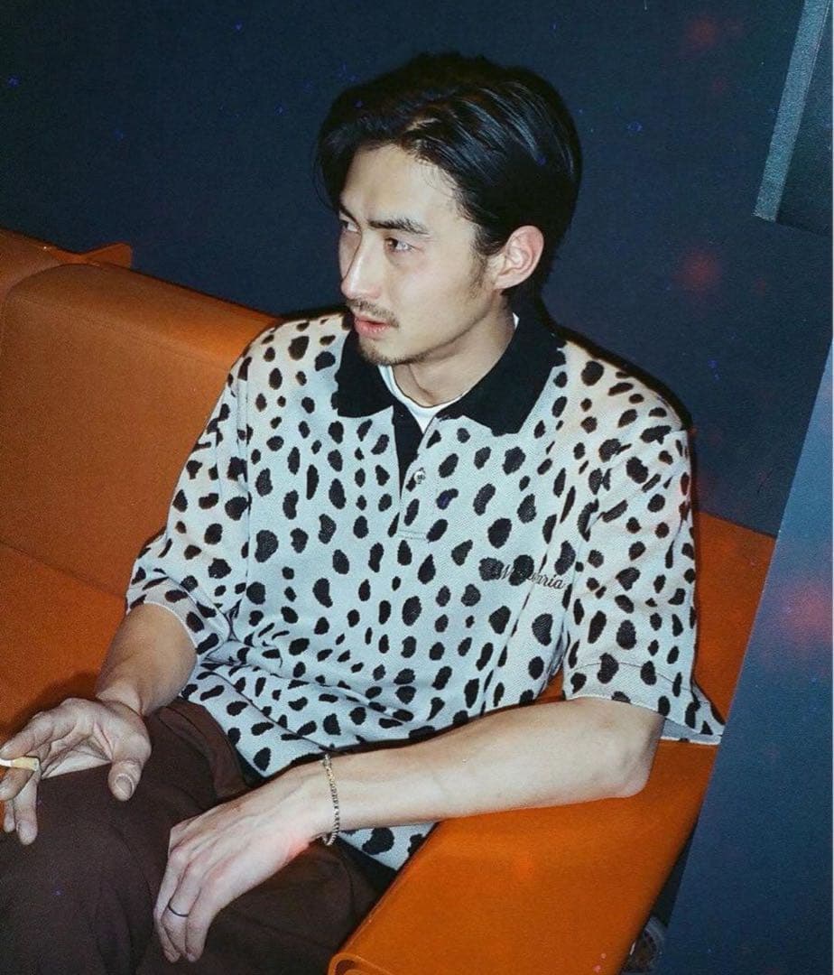 WACKO MARIA レオパードジャカードポロシャツ L