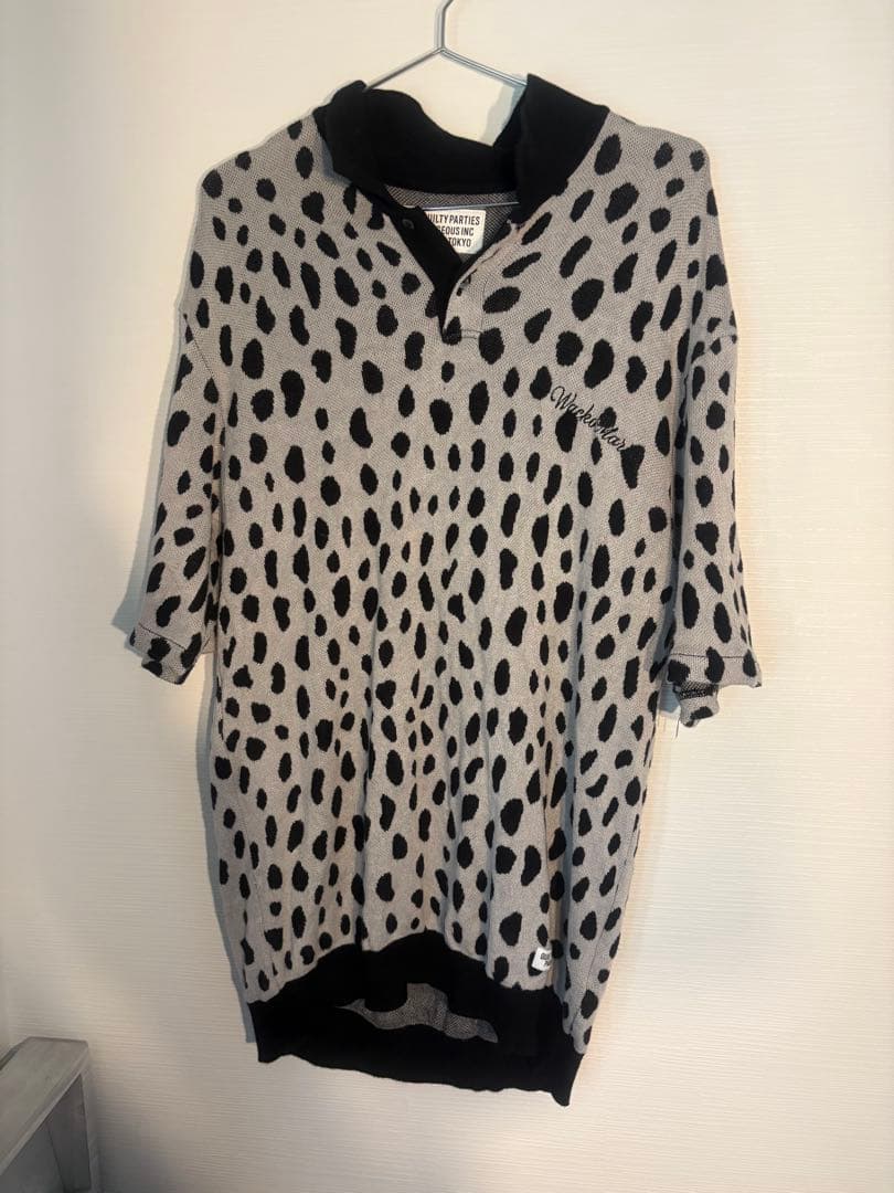 WACKO MARIA レオパードジャカードポロシャツ L