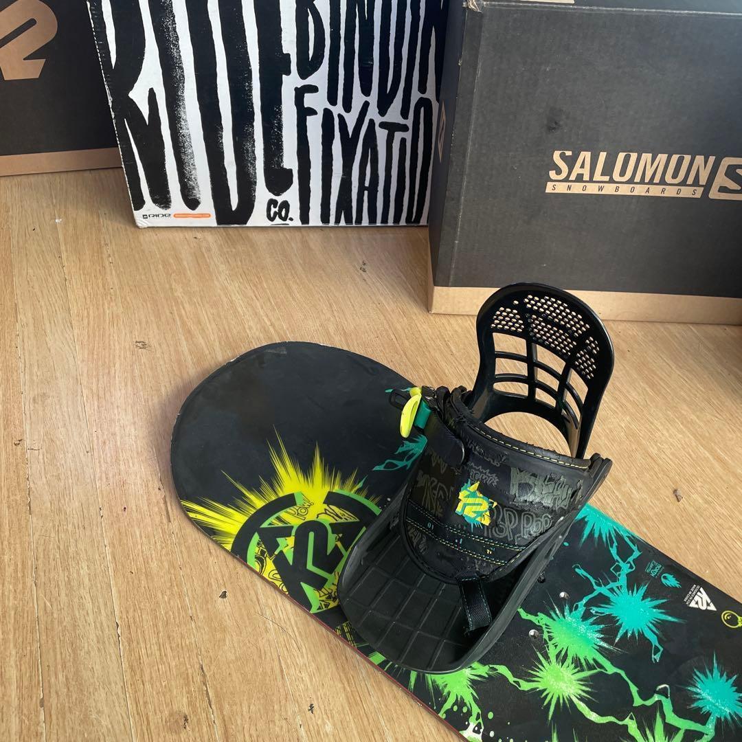 K2　キッズスノーボードセット　MINITURBO100cm　バイン付3点セット