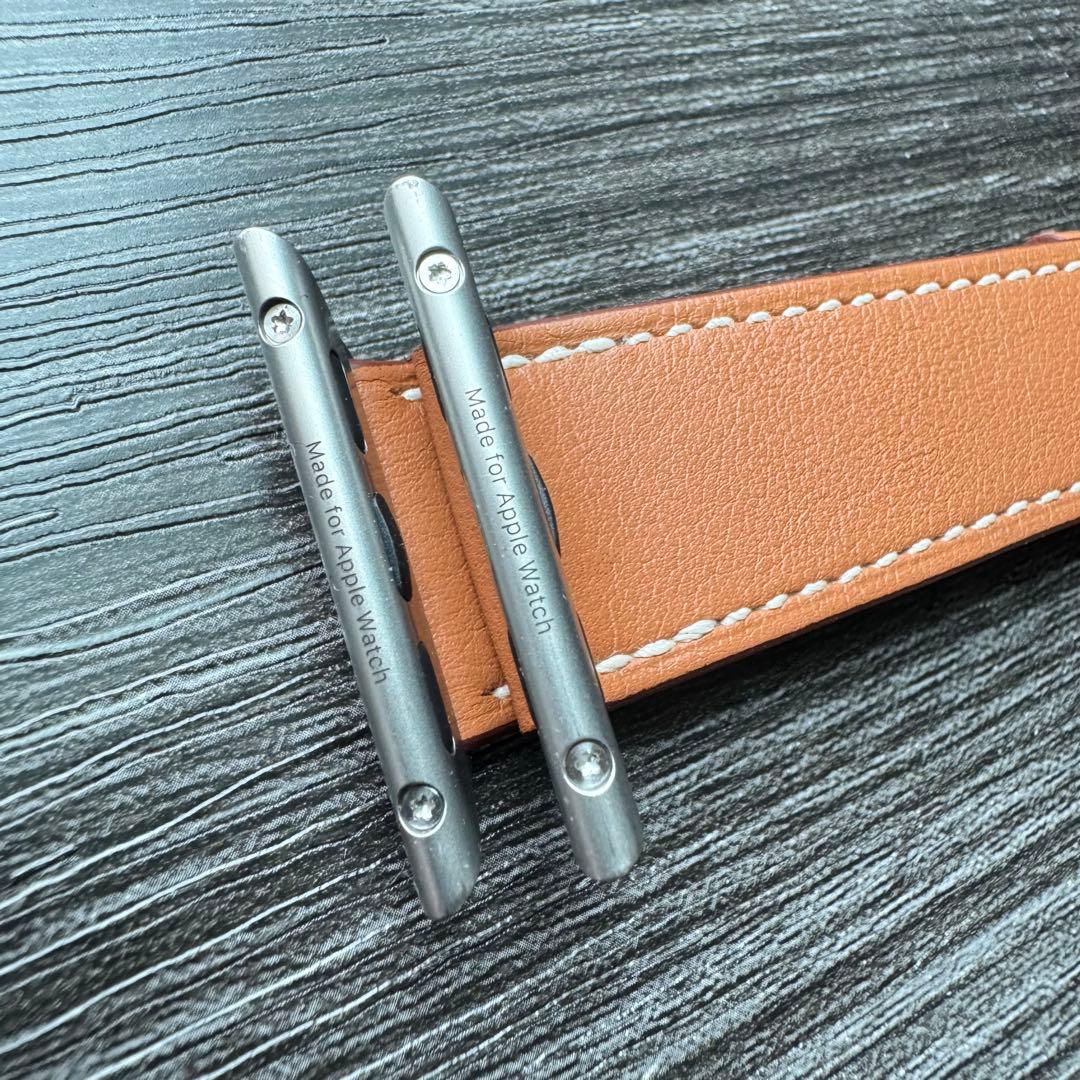 2560 ほぼ未使用　Apple Watch エルメス　ゴールド　レザーバンド