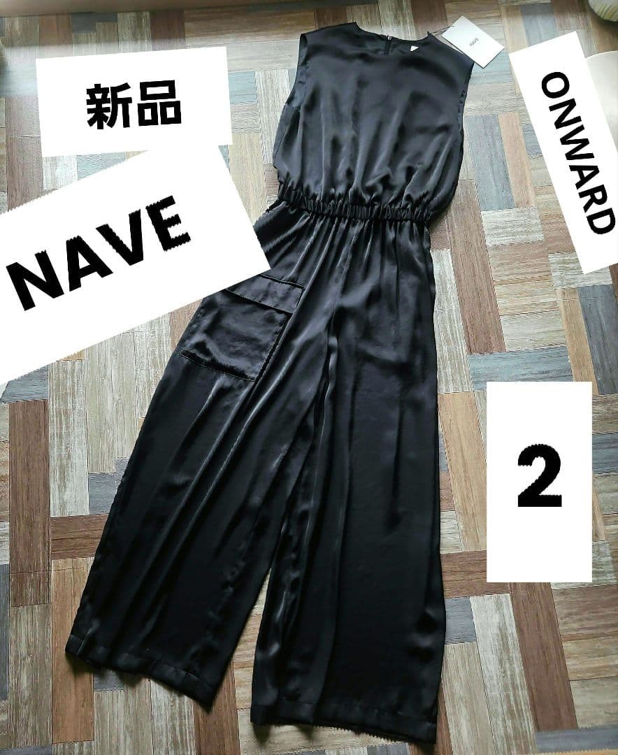 新品⭐NAVEネイブ⭐ヴィンテージサテン オールインワン ブラック サイズ2