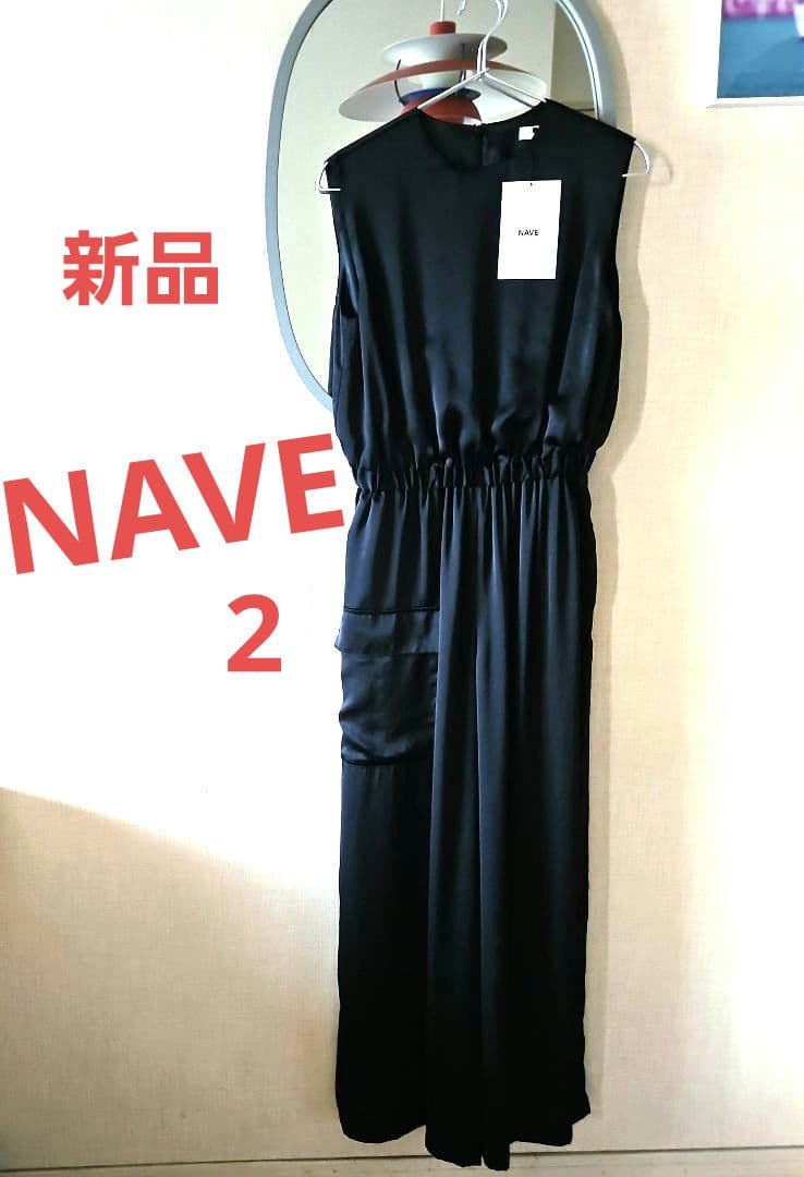 新品⭐NAVEネイブ⭐ヴィンテージサテン オールインワン ブラック サイズ2