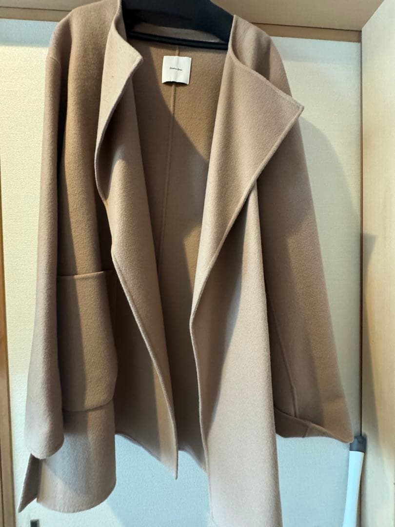 【an】【Spick & Span 】ベージュ ノーカラーコート