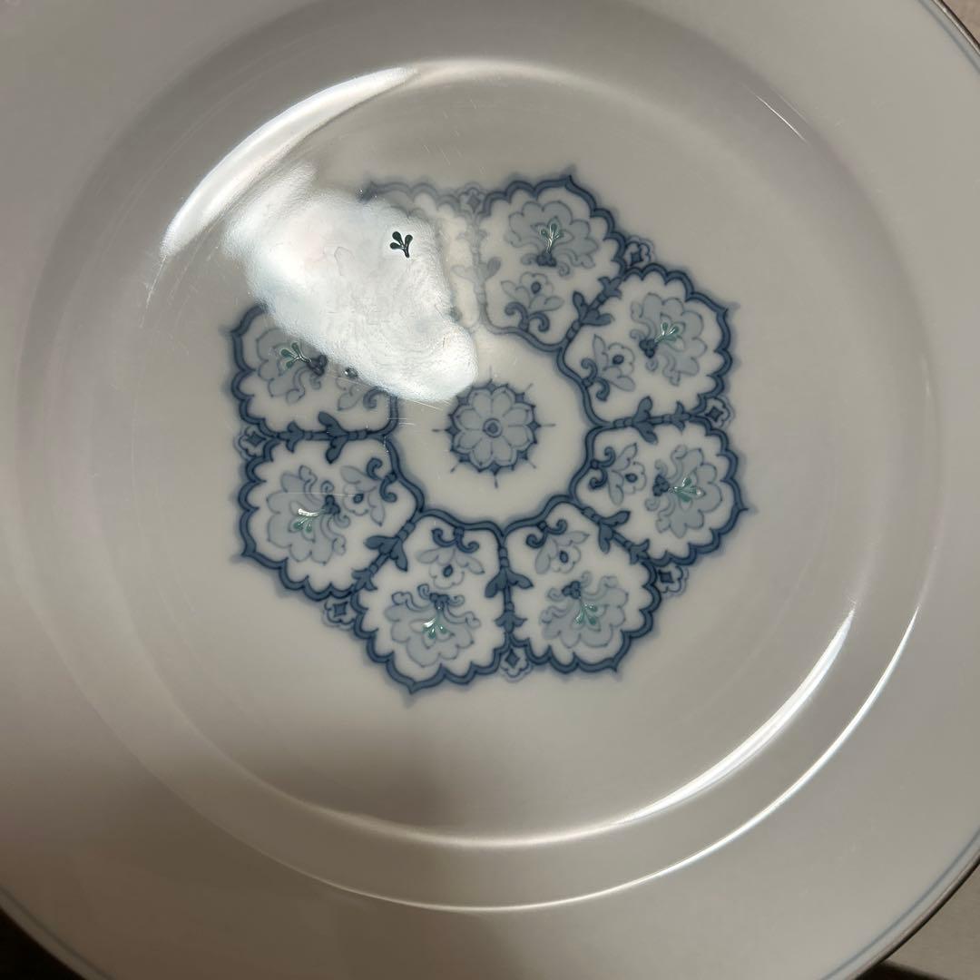 大倉陶園　呉須正倉院　ディナープレート　25.5cm プラチナ彩　ミートプレート